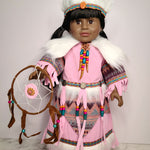 18″ Pink Native American Outfit w/ Dreamcatcher-Mixed and Rooted