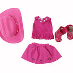 18" high quality Hearts and Horsie outfit with boots-Mixed and Rooted