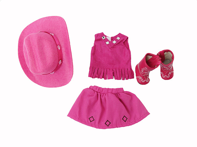 18" high quality Hearts and Horsie outfit with boots-Mixed and Rooted