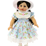 18" blue floral outfit