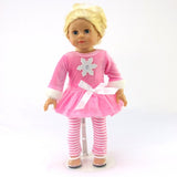 18″ Pink Snowflake Tutu Dress