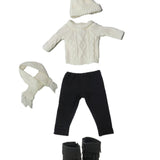 18" cream sweater winter set