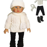 18" cream sweater winter set