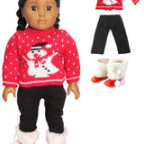 18" snowman winter set outfit