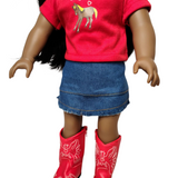18" high quality Hearts and Horsie outfit with boots