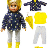 18" yellow daisy rainy day outfit