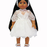 18" white lace dress